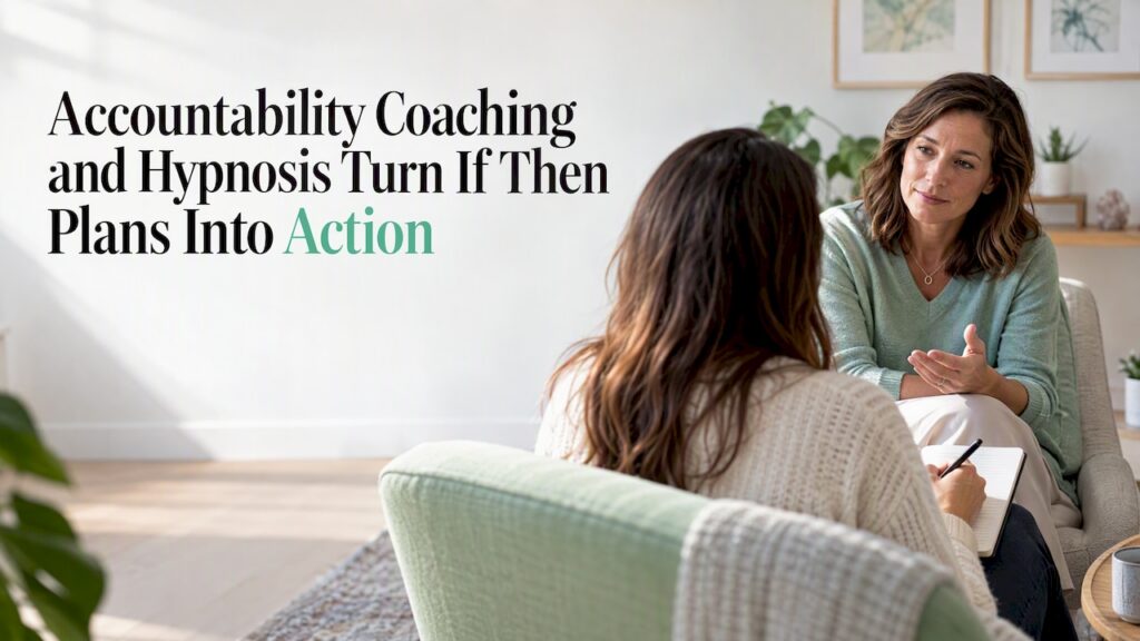 Client and coach shaping an if-then plan