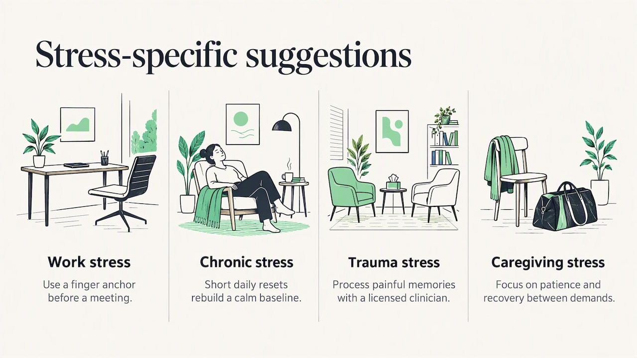How can you tailor hypnosis scripts to your type of stress? — overview diagram