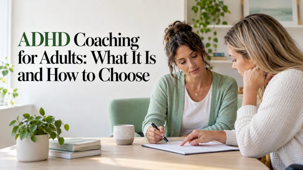 Coach and adult client planning a first step